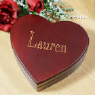 Single Name Heart Jewelry Box
